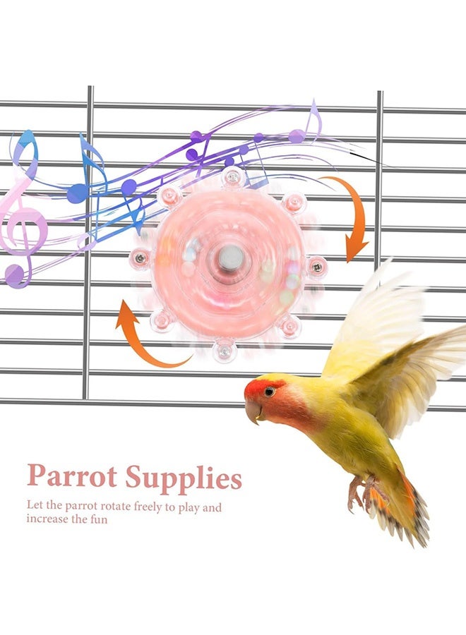 2PCS Bird Spinning Wheel Toy, Chewing Exerciser, Interactive Spinner Rattle Parrot Toys For Entertainment Chewing Exercise, Suitable For Budgies, Cockatiels, and Other Small to Medium Birds - Image 3