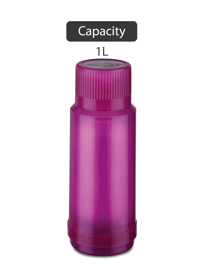 ROTPUNKT - 1L Thermos Flask  Premium German-Made Vacuum Insulated Bottle with Lid/Cup - Image 1