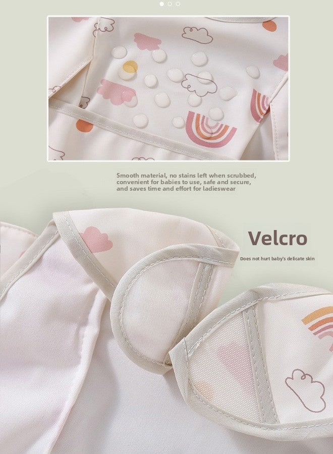Mess-Proof Baby Bibs for Eating | Waterproof, Wipeable Toddler Bibs with Catch-All Pocket | Feeding Bibs for Girls - Image 4