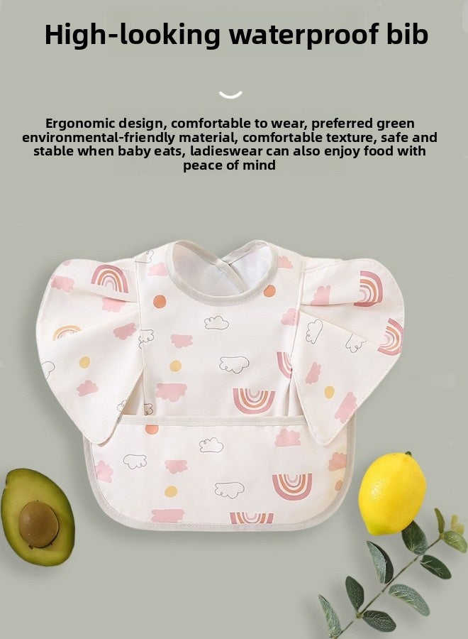 Mess-Proof Baby Bibs for Eating | Waterproof, Wipeable Toddler Bibs with Catch-All Pocket | Feeding Bibs for Girls - Image 3