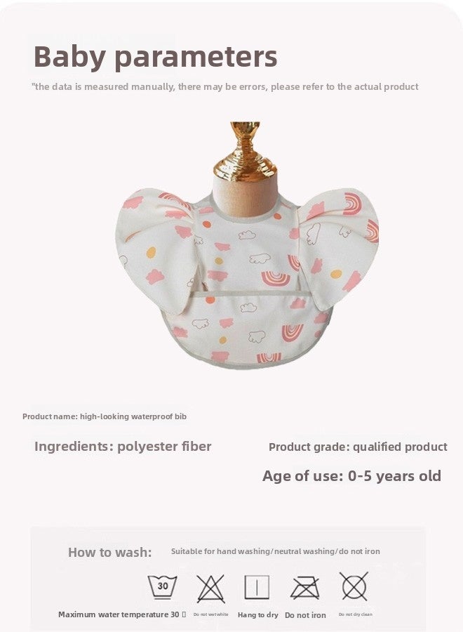 Mess-Proof Baby Bibs for Eating | Waterproof, Wipeable Toddler Bibs with Catch-All Pocket | Feeding Bibs for Girls - Image 2