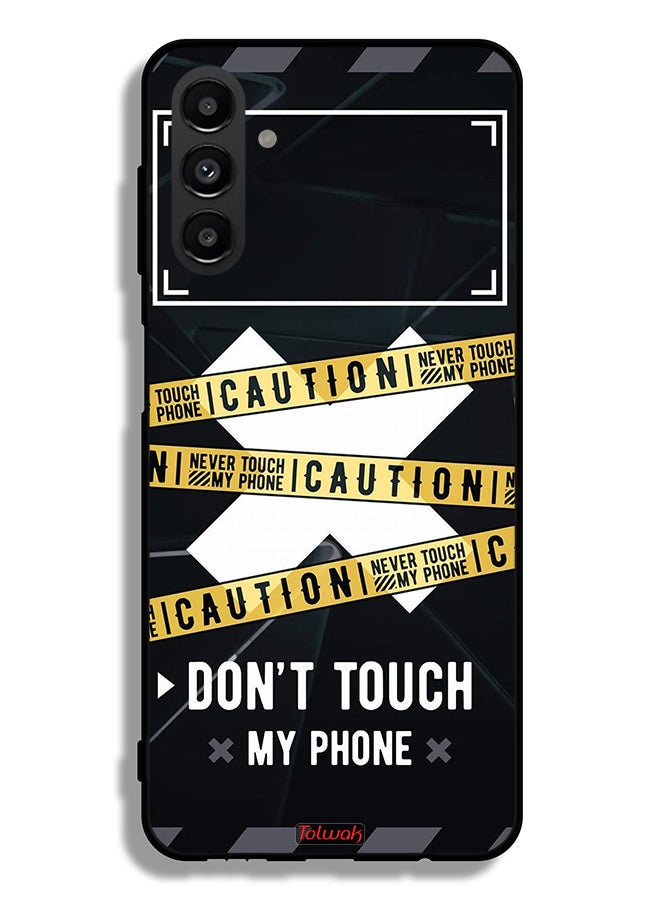 Tolwak Samsung Galaxy A13 5G Protective Case Cover Caution Never Touch My Phone - Image 1