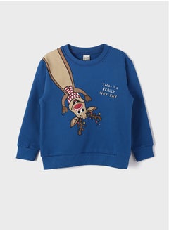 LC WAIKIKI Crew Neck Printed Long Sleeve Boy T-shirt  - Image 1