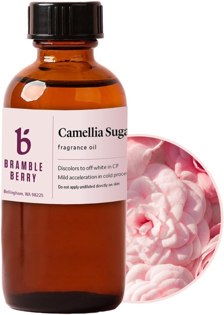 Bramble Berry Camellia Sugar Fragrance Oil (2 fl oz) | Great for Soaps, Candles, Lotions, Bath Bombs & Skin & Body Care Products | Vegan, Phthal-Free