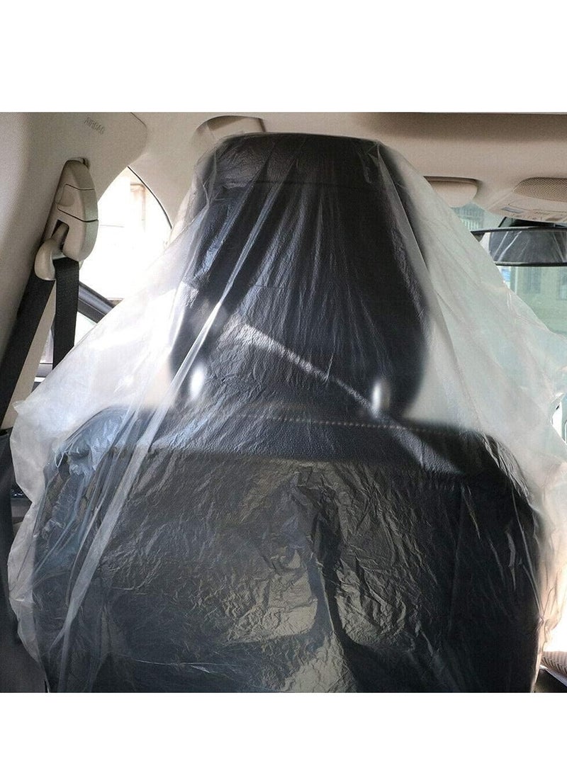 100 Pieces Disposable Seat Covers, Car Disposable Universal Plastic Seat Covers for Airplane Seats, Salon Chairs, Restaurant Seats, Bus Seats & More (100 Pieces) - Image 4