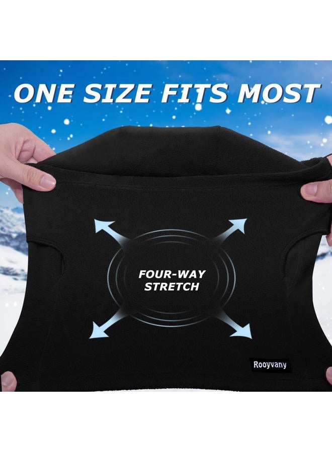 rooyvany Fleece Balaclava Ski Mask for Men&Women,Warm/Windproof/Lightweight Winter Face Mask for Skiing/Snowboarding/Cycling (Black), Black, One size - Image 5