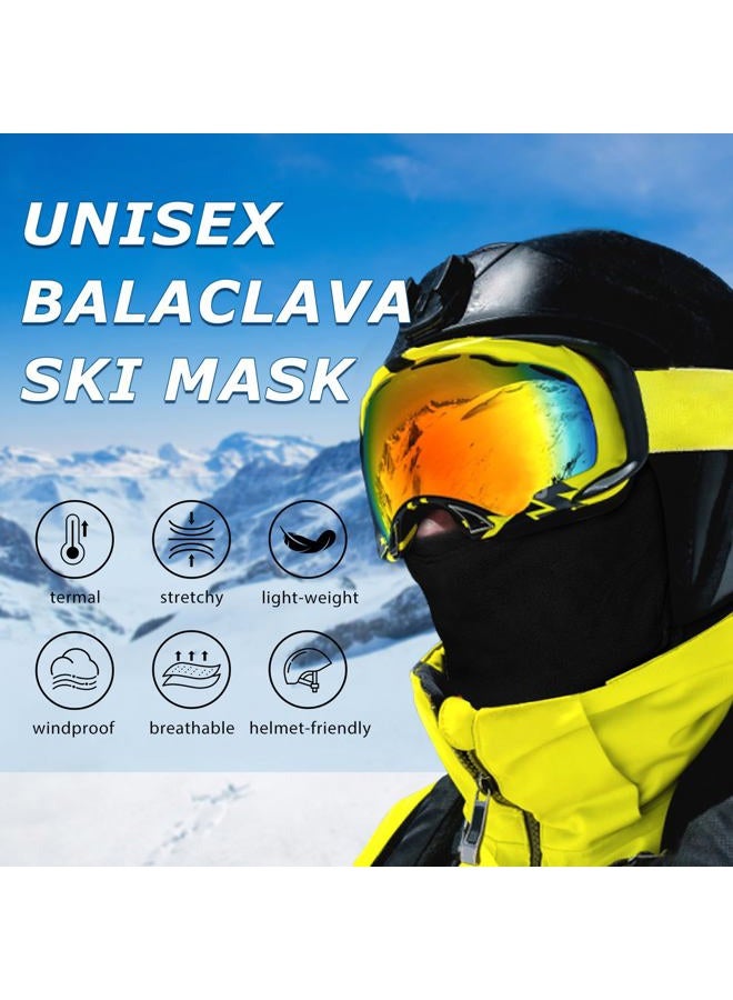 rooyvany Fleece Balaclava Ski Mask for Men&Women,Warm/Windproof/Lightweight Winter Face Mask for Skiing/Snowboarding/Cycling (Black), Black, One size - Image 2