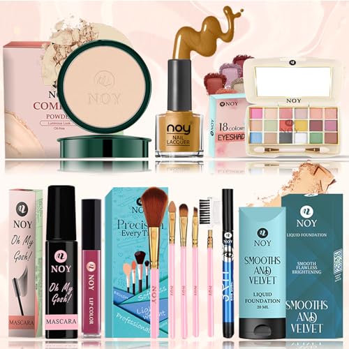 Noy Makeup Kit Combo Set Celebrate in Style with Our Festive Collection for Karwa Chauth, Diwali, and All Special Occasions Pack of 12 - Image 1