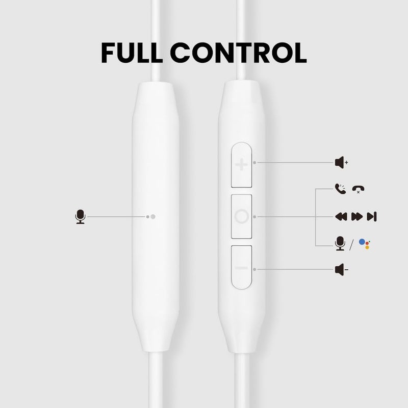 Avantree C171 - USB-C Wired Earbuds, Microphone & Volume Controls, Compatible with New iPhone 15 & 16, Samsung, Google & Android Type C Phones, Headphones, Ear Hook for Running & Sports - White - Image 5