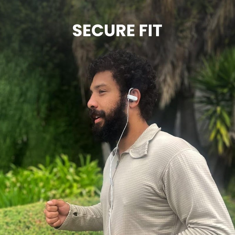 Avantree C171 - USB-C Wired Earbuds, Microphone & Volume Controls, Compatible with New iPhone 15 & 16, Samsung, Google & Android Type C Phones, Headphones, Ear Hook for Running & Sports - White - Image 2