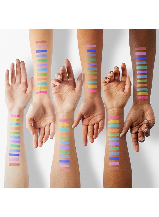 يوكانبي لوحة ظلال العيون UCANBE الملونة غير اللامعة، 15 لونًا من لوحة ظلال العيون باستيل ماكرون النابضة بالحياة، مجموعة لوحة مكياج قوس قزح قابلة للمزج وعالية الصبغة - حلوى النعناع - Image 4