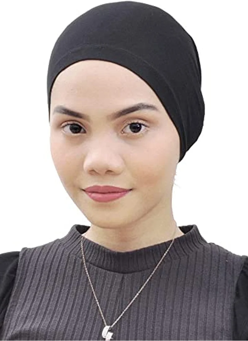 بيليفانتي كولكشن Plain Hijab Combed Bonnet 1 Pack - Black