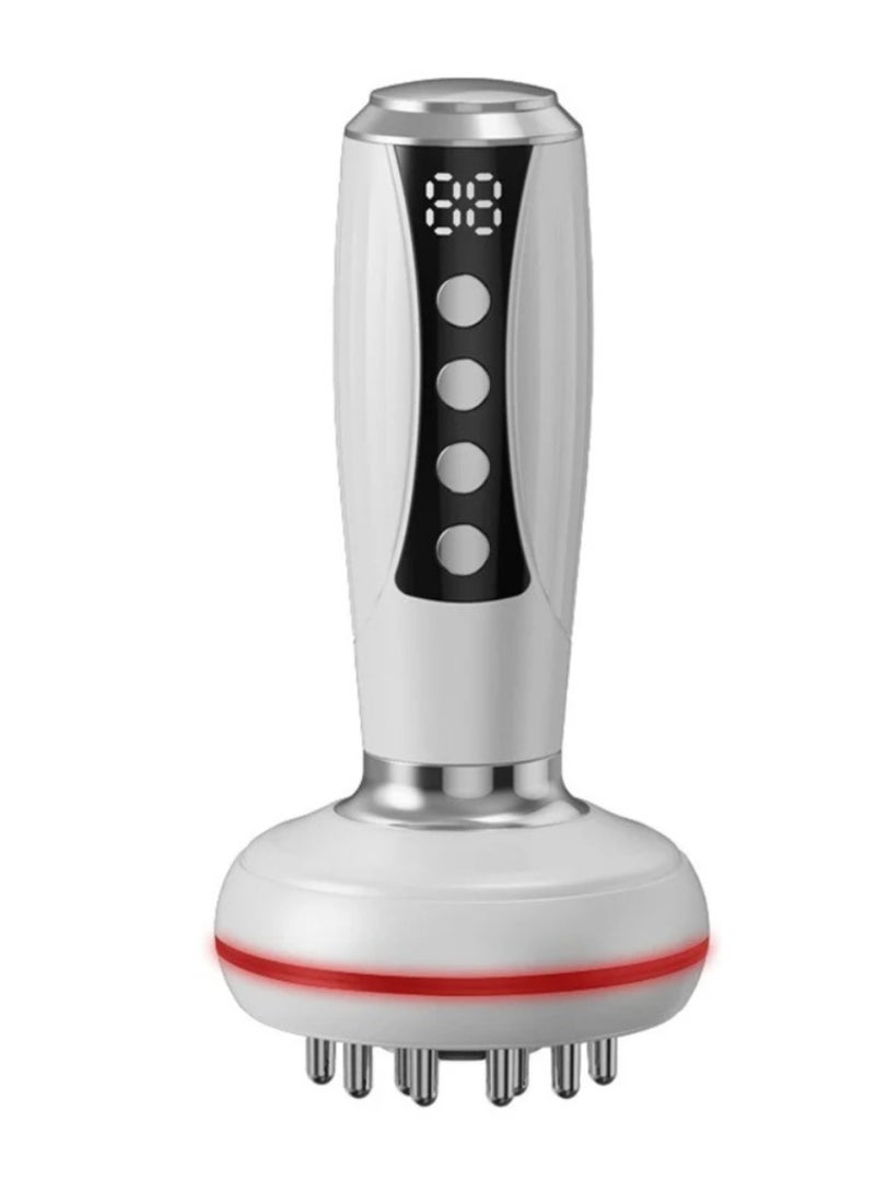 DIGI CORE Bluile Cellulite Massager, Electric Body Sculpting Machine with EMS Microcurrent, Red Light & Heat Therapy, Handheld Anti-Cellulite & Fat Massager for Waist, Stomach, Legs & Arms, Digital Display, Multiple Massage Modes, Slimming & Skin Firming Device White - Image 1