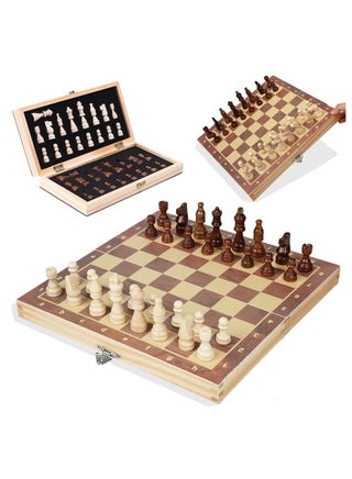Wooden Chess Board Set Games, Magnetic Handmade Travel Chess Piece with Portable/Foldable Storage Board, Educational Toys for Kids/Children/Adults (29x29x2.5cm, Brown) - pzsku/Z076640BA89B684CF18E4Z/45/_/1703763505/134e37e7-5ba9-46c8-971e-838f1a06c1a0