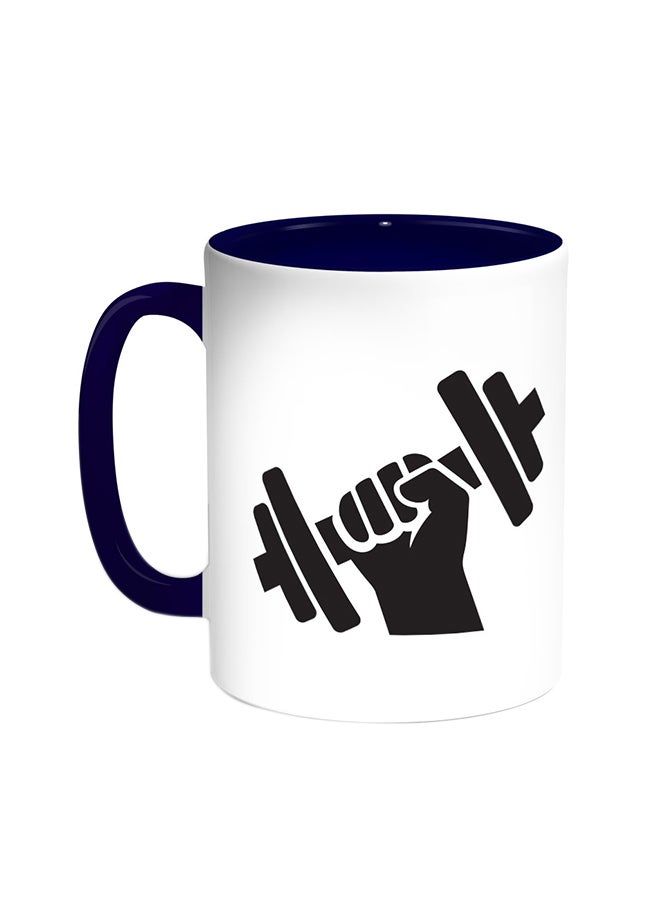 RKN Sport Printed Coffee Mug Blue/White 11ounce - Image 1