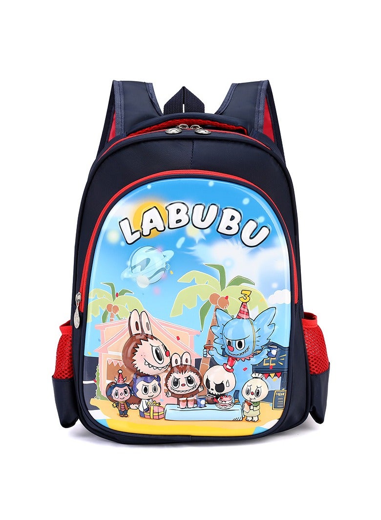 Labubu Children's Schoolbag, Primary School Student 3D Cartoon Backpack, Student Bag 39*35*15CM