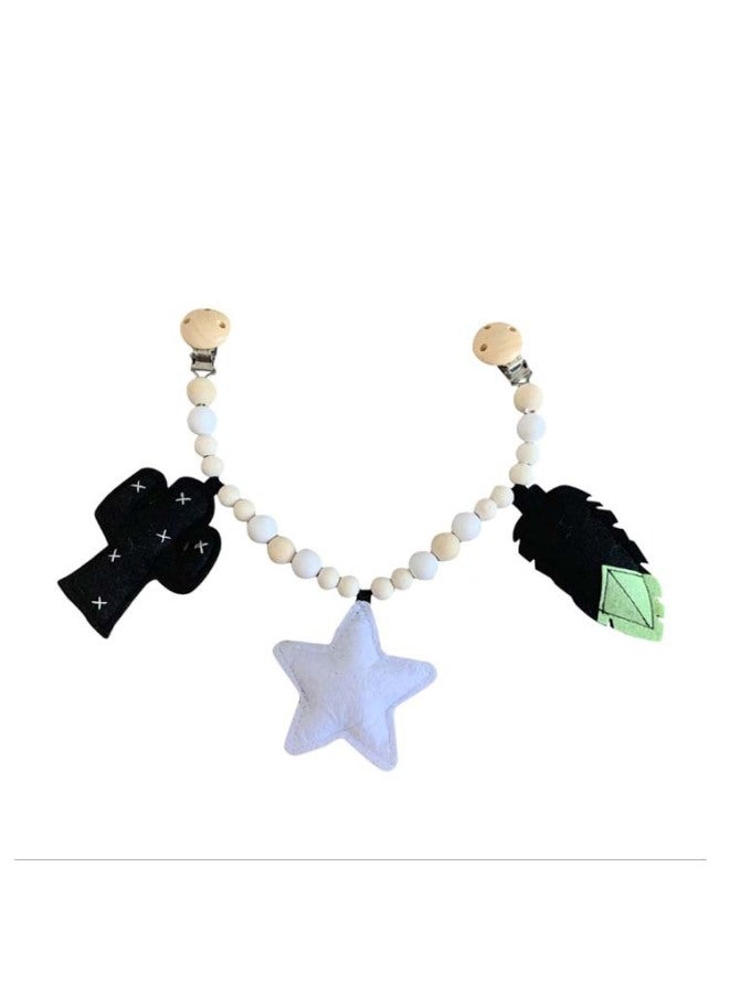 Ins Decorative Nordic Baby Bracelet Pacifier Clip Pacifier Chain Molar Educational Toy Baby Car Clip Bracelet-Color:Baby Car Clip: 14  - Image 1