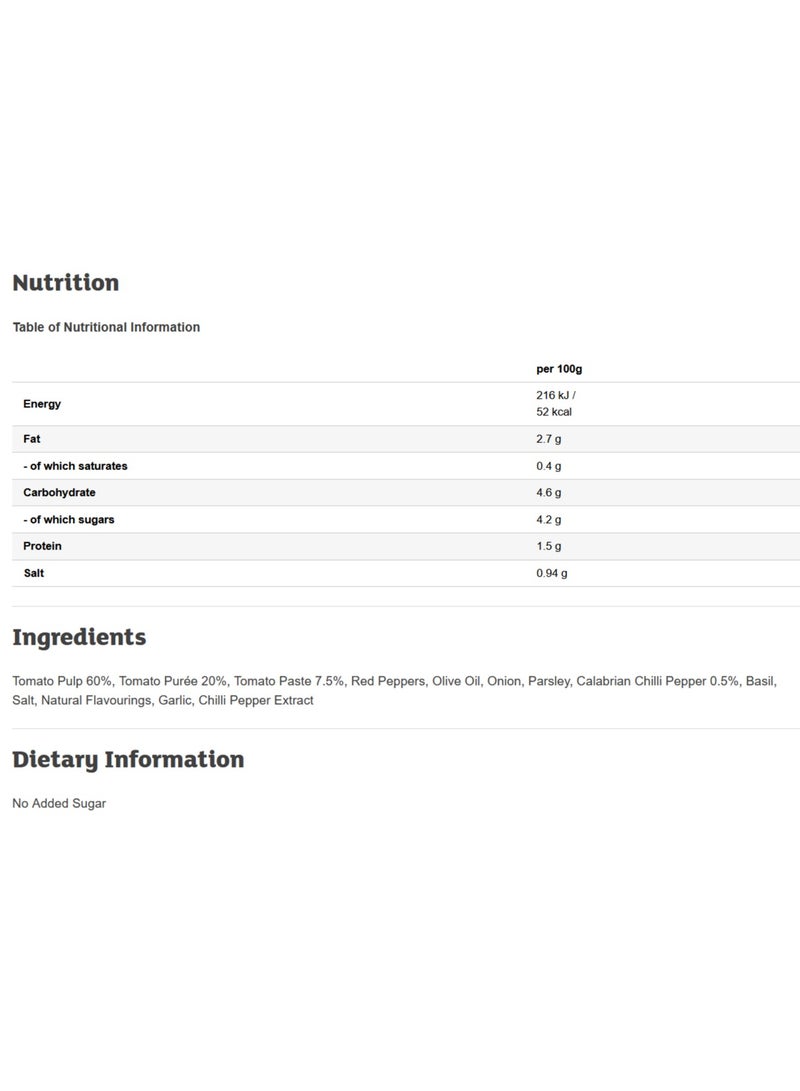 Mutti صلصة المعكرونة من طماطم بيزوتيلو مع فلفل كالابريان الحار - Image 2