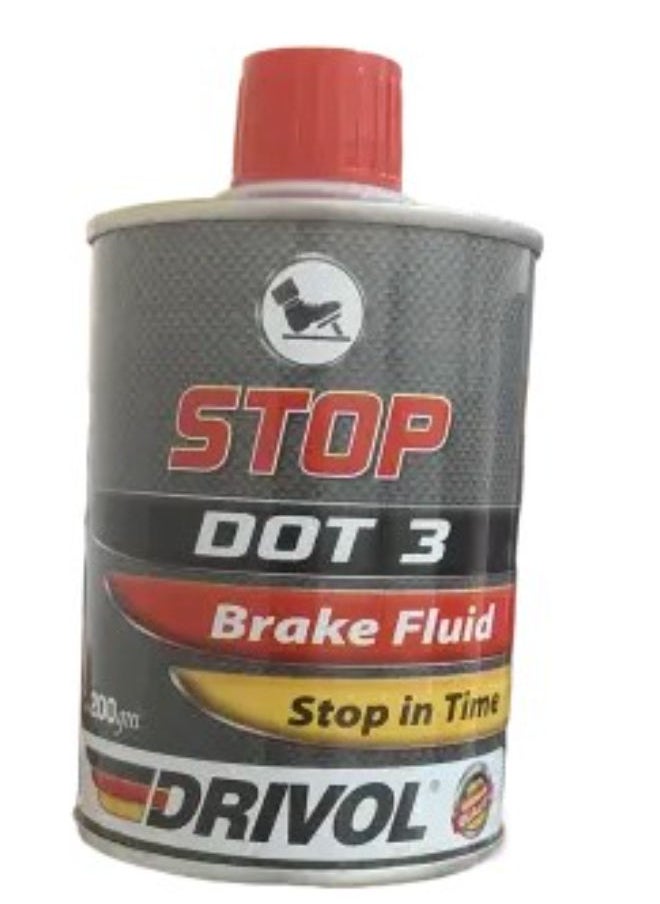 DRIVOL DRIVOL Brake Fluid Made in Germany DOT 3 - 200ml Metal Bottle 