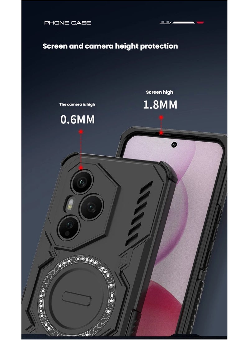 general Honor 400 Pro 5G Case, Drop Protection Shockproof Slim Heat Dissipation Double Layer Magnetic Wireless Charging Protective Phone Case Honor 400 Pro 5G - Image 5