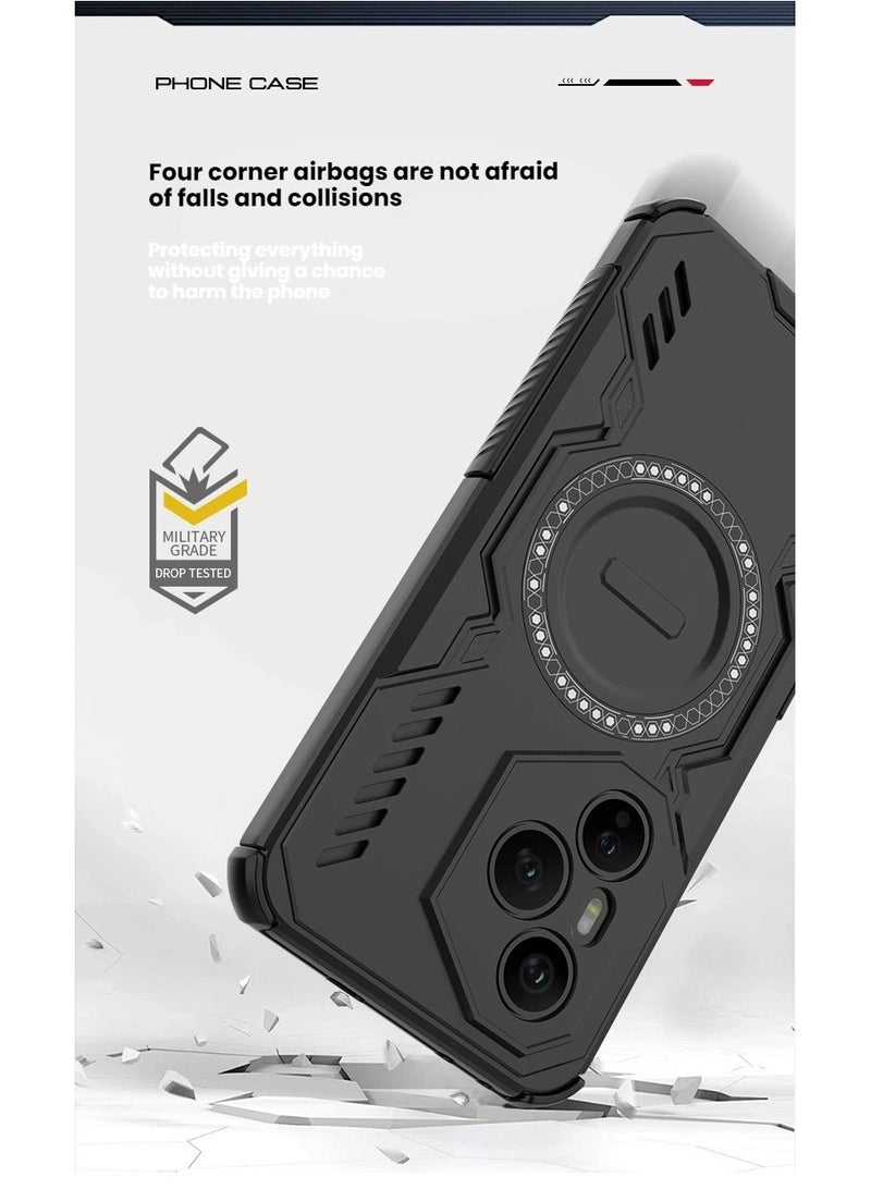 general Honor 400 Pro 5G Case, Drop Protection Shockproof Slim Heat Dissipation Double Layer Magnetic Wireless Charging Protective Phone Case Honor 400 Pro 5G - Image 2