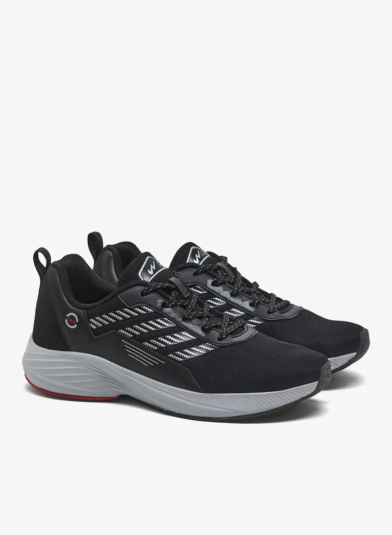 CAMPUS Blk/Red Men’s Sneakers – Sleek Line Pattern Design with Modern Sporty Aesthetic for Men | Best Price UAE
