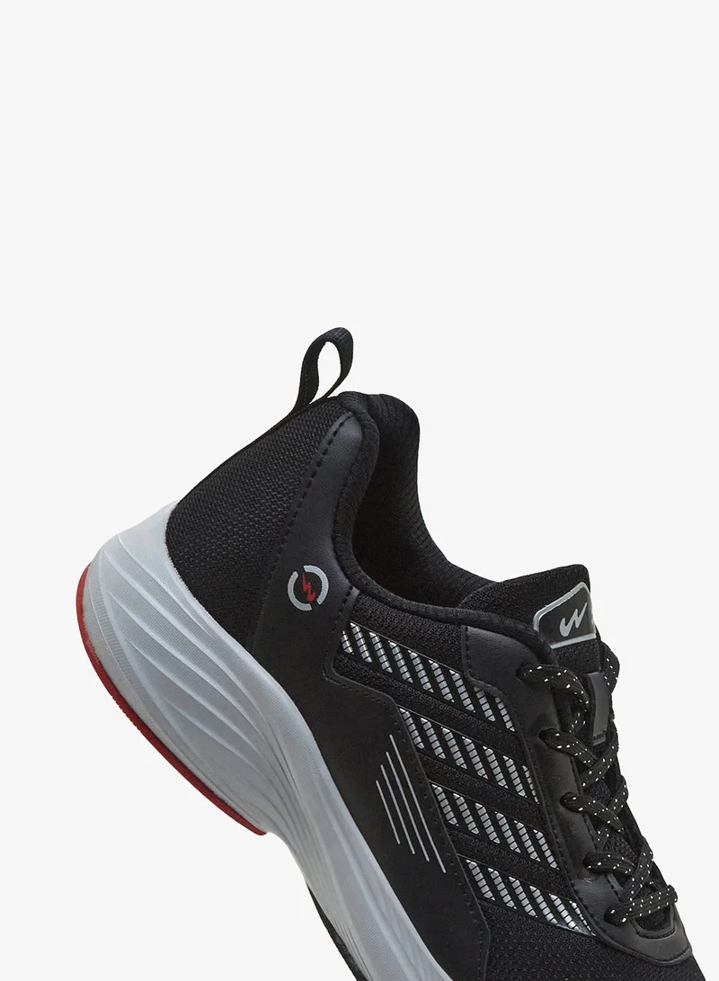 CAMPUS Blk/Red Men’s Sneakers – Sleek Line Pattern Design with Modern Sporty Aesthetic for Men | Best Price UAE