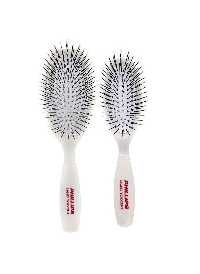 Phillips Brush Light Touch 1 And 2 Oval Cushioned Brush Combo Pack - Image 1