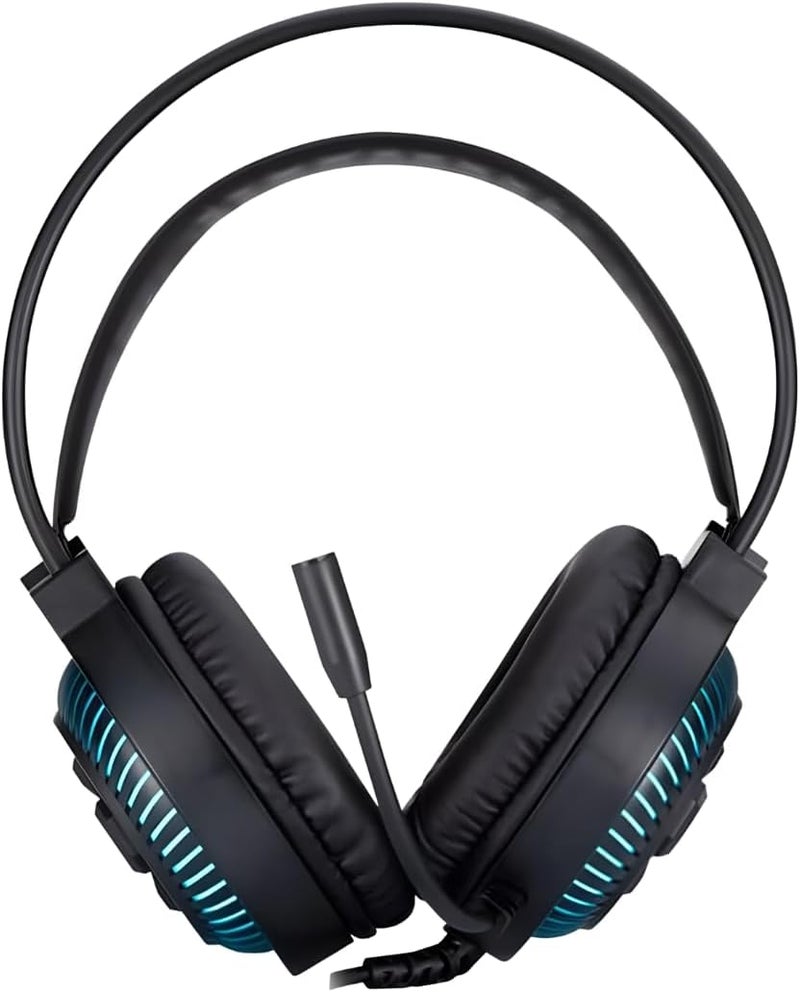 HP Gaming Headset P2 Connection Blue Light Dhe-8001 Black - Image 3