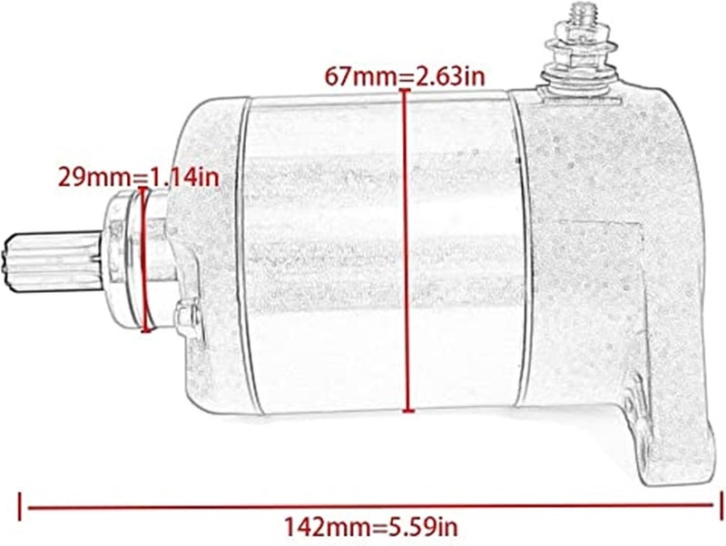 Vuzmode ATV Engine Electric Starter Motor - Image 2