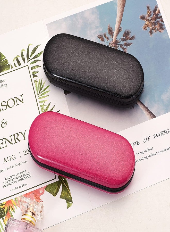 Vemiss Hard Shell Eyeglasses Case Lightweight Portable Case for Women,Men (B-Black) - Image 5