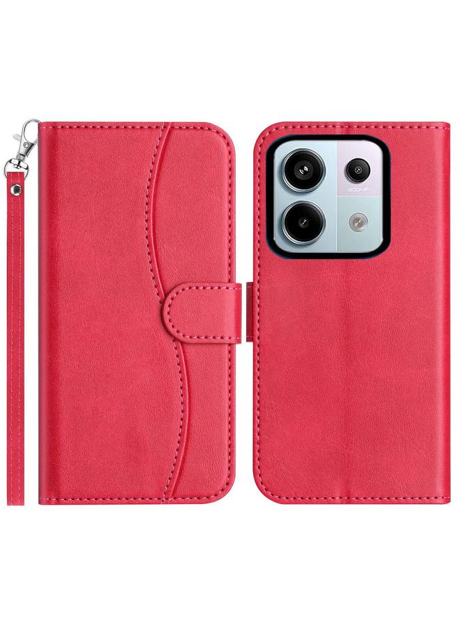 اس-توب جراب لهاتف Redmi Note 13 Pro 5G جراب هاتف جلدي مزدوج الطي على شكل حرف S - Image 1