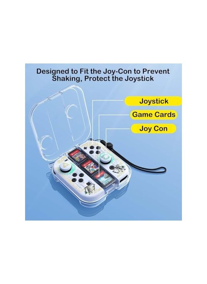 PROMASS - Nintendo Switch Joy-con Case, Mini Storage Case for Joy-con, Portable Dust-Proof Protective Cover for Nintendo Switch & Switch OLED Joy Con and Accessories, Travel Joycon Shell with 3 Game card slots - Image 1