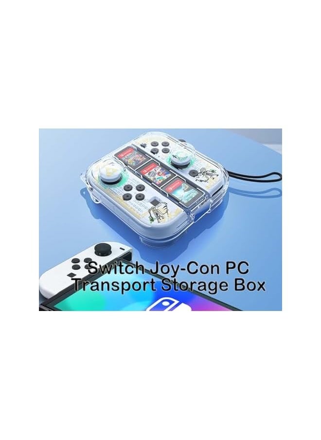 PROMASS - Nintendo Switch Joy-con Case, Mini Storage Case for Joy-con, Portable Dust-Proof Protective Cover for Nintendo Switch & Switch OLED Joy Con and Accessories, Travel Joycon Shell with 3 Game card slots - Image 1