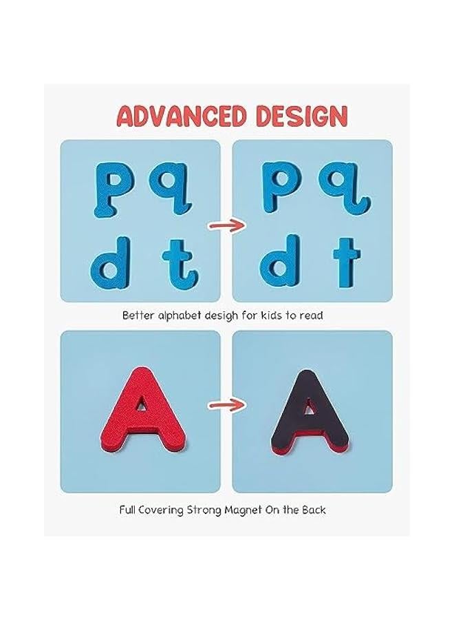 HOOKOR 234 Pcs Classroom Magnetic Letters Kit For Kids,with Double-Side Magnet Board - Foam Alphabet Letters for Kids Spelling and Learning - Image 3