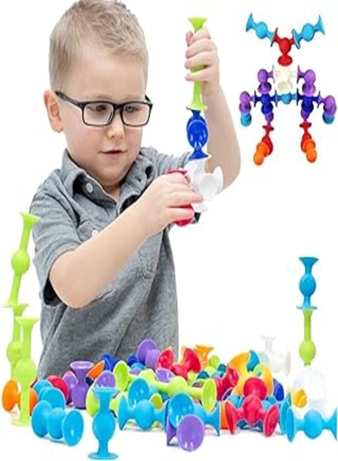 Building Blocks Silicone Suction Cup Set Children DIY Building Home 