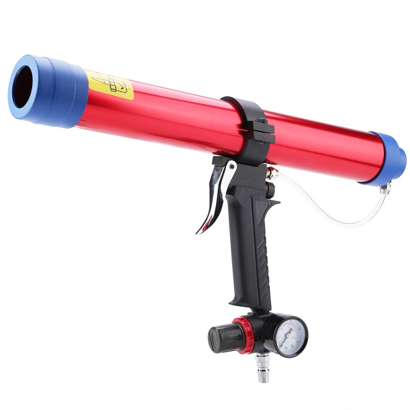 Pneumatic Glass Glue Sealant Gun 300-600ml Aluminum Alloy No Air Leakage - Labor Saving Caulking Gun for Large Area Continuous Operation - Image 3