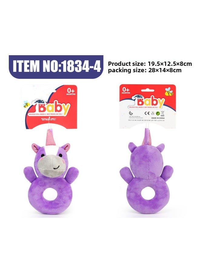 Cartoon Creative Animal Hand Rattle Bell Toy Hand Ring Hand Stick Sound Bell Baby Baby Comfort Hand Doll Toy-Color:1834-4(30CM)-Specifications:20cm-32cm  - Image 1
