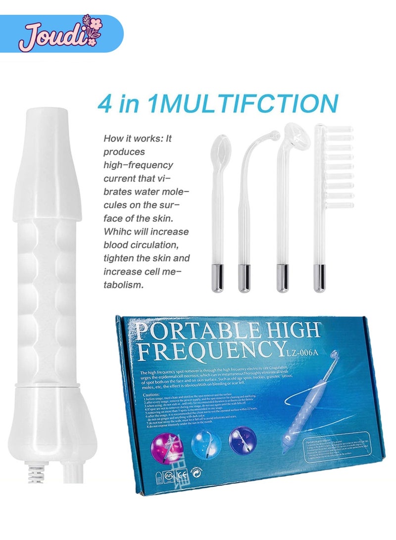 Joudi Professional High Frequency Facial Wand - 6-in-1 Skin Therapy Device with Neon/Argon Wands for Anti-Aging, Wrinkle Reduction & Scalp Stimulation - Image 3