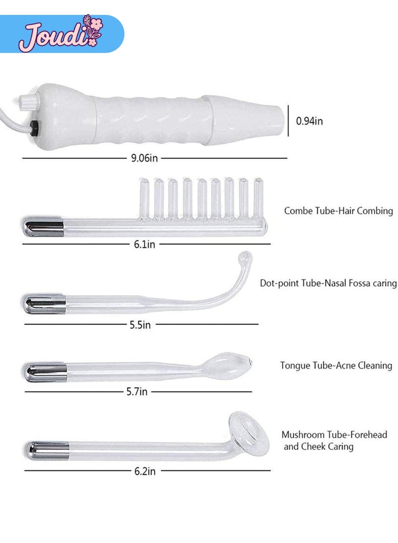 Joudi Professional High Frequency Facial Wand - 6-in-1 Skin Therapy Device with Neon/Argon Wands for Anti-Aging, Wrinkle Reduction & Scalp Stimulation - Image 4