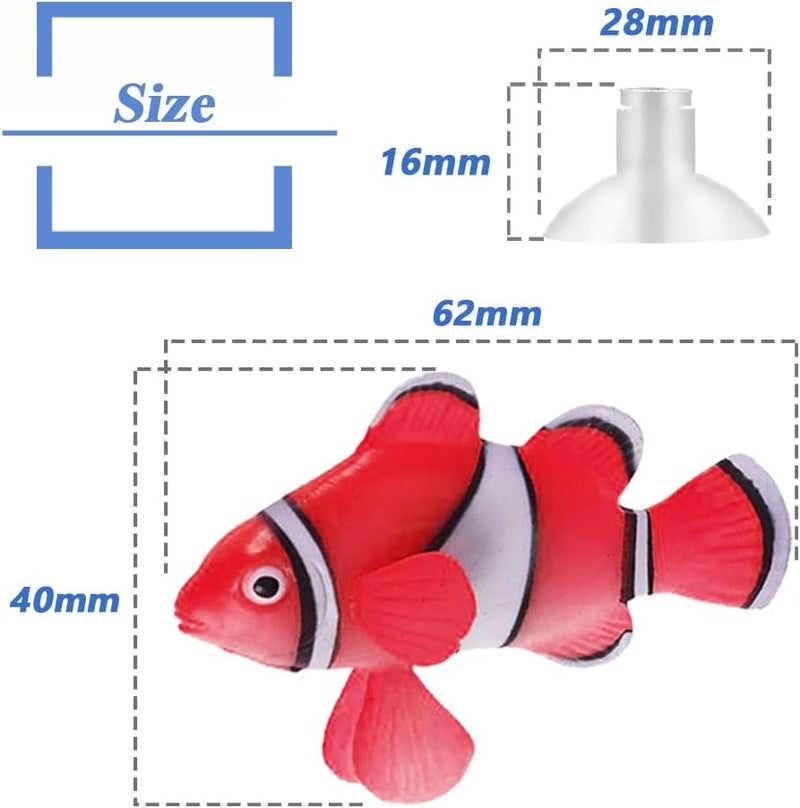Eyech 4Pcs Silicone Artificial Clownfish Set Harmless Aquarium Ornament Floating Glowing Colorful Fake Fish for Fish Tank Decor - Image 2