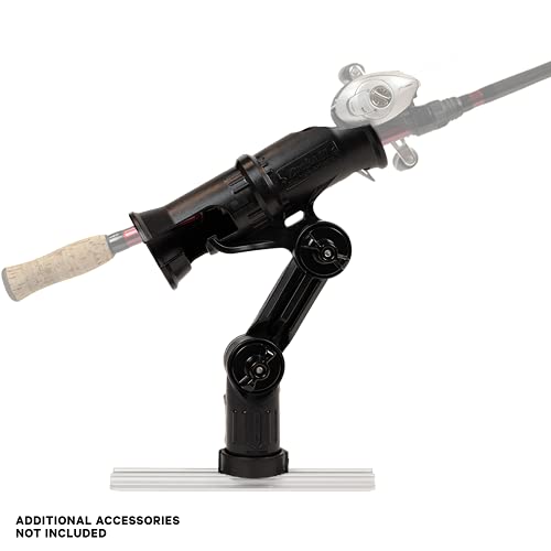 YakAttack Zooka II Rod Holder with LockNLoad Track Mount | Fits Spinning & Casting Reels | Adjustable Kayak Rod Holder Track Mount System | Yak Attack USA-Made - Image 3