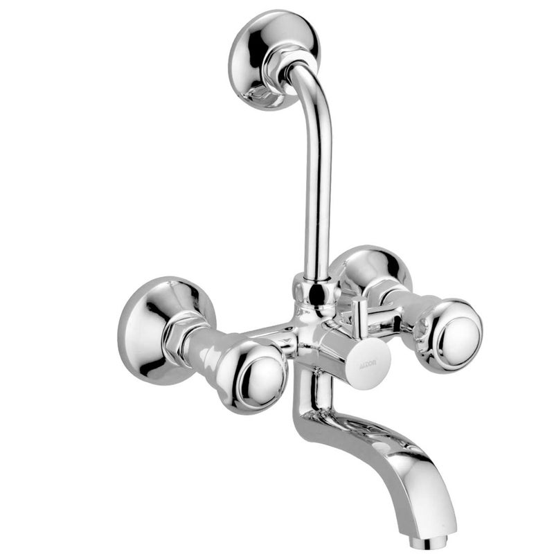 Alton ALTON SHN3095 Brass Wall Mixer with Provision for Over Head Shower and 190mm Long Bend Pipe Chrome - Image 1