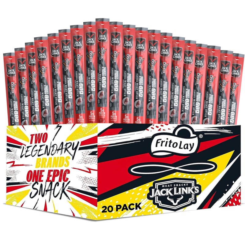Frito Lay Jack Link's Doritos Meat Sticks, Sweet & Tangy BBQ, 0.92 oz Sticks (20 Pack) - Image 4