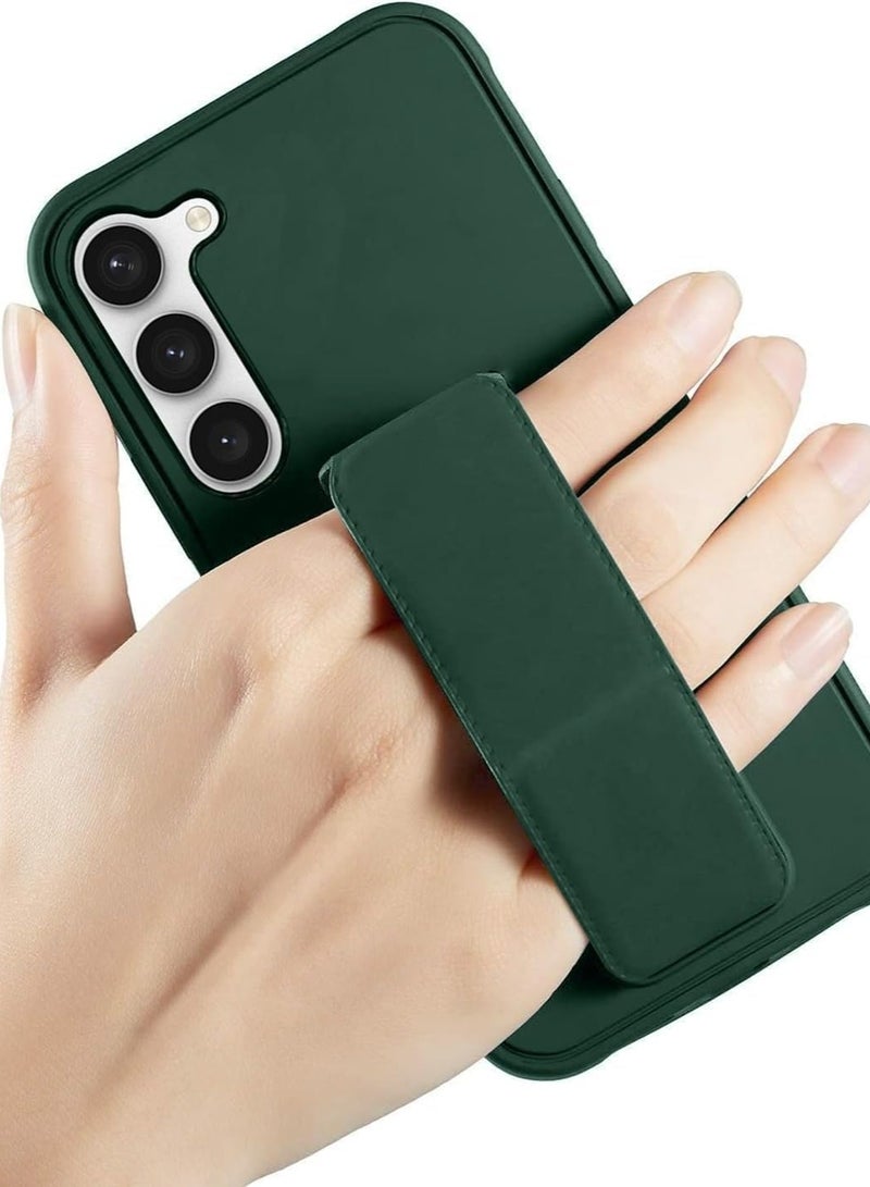 Galaxy A36 5G Back Stand Case Magnetic Car Holder Soft Silicone Horizontal & Vertical Kickstand Cover Wrist Strap Full protection Case for Samsung Galaxy A36 5G (Green) - Image 2