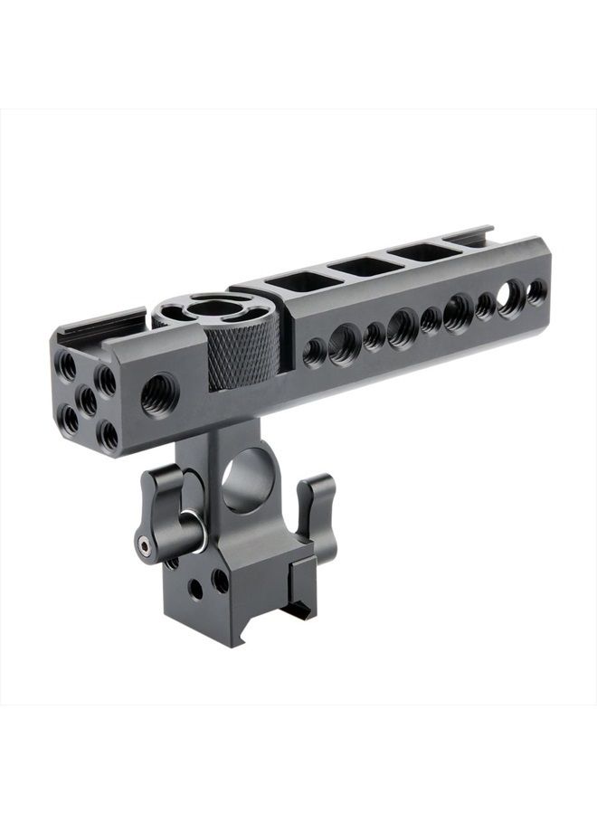 NICEYRIG Quick Release NATO Top Handle with 15mm Rod Clamp, Cold Shoe Mounts for DSLR Camera/Camcorder/Cinema Camera Cage - Image 1