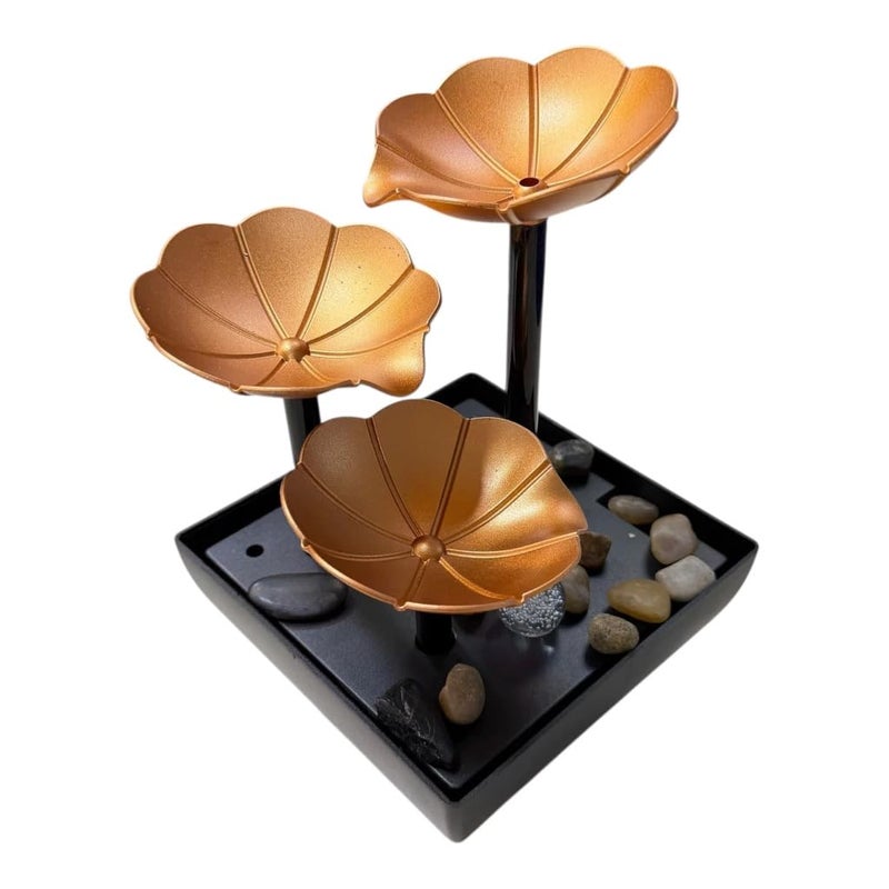 Mini Waterfall Fountain with Natural River Rocks Tabletop Relaxation Meditation Indoor for Office and Entertainment Space - Image 3