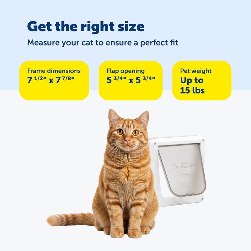 PetSafe 4-Way Interior Locking Cat Door - Allows Convenient Movement Between Rooms & Minimizes Scratching - Tinted Durable Plastic Privacy Door for Feeder & Litter Box - Image 4