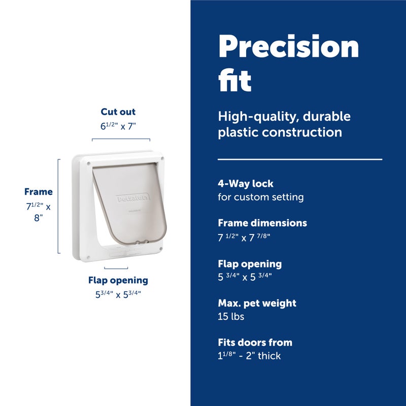 PetSafe 4-Way Interior Locking Cat Door - Allows Convenient Movement Between Rooms & Minimizes Scratching - Tinted Durable Plastic Privacy Door for Feeder & Litter Box - Image 3