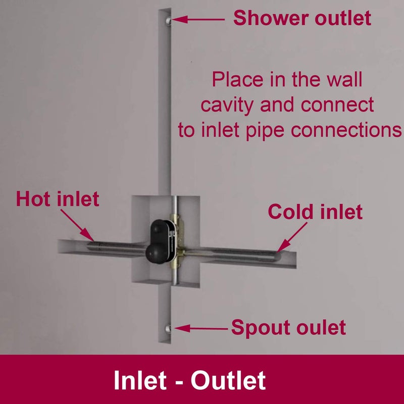 ALTON LEO13050 Brass Concealed Body High Flow Diverter Full Set With Bath Tub Spout And SS304 Grade 8INCH Overhead Shower Chrome Finish - Image 4